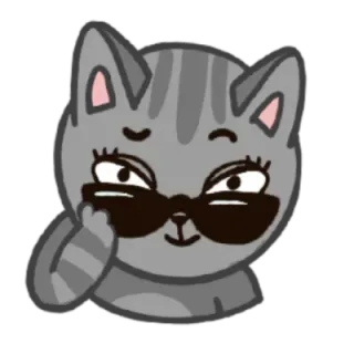 😎 gato, óculos de sol, animal, adesivo, fofo telegram sticker