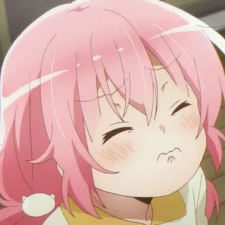 😤 Anime, Ragazza, Capelli rosa, Carina, Cartone animato, Manga telegram sticker