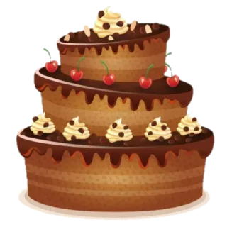 🎂 pastel, chocolate, postre, comida, cerezas, dulce, panadería, golosina telegram sticker