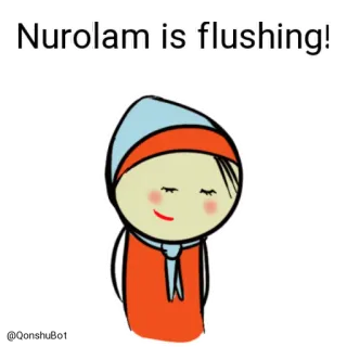 ☺️ Nurolam is flushing! whatsapp sticker