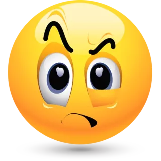 ❓ 表情符号, 生气, 沮丧, 恼火, 面部表情 telegram sticker
