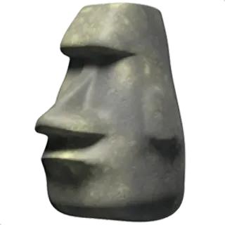 🗿 Moai, Osterinsel, Steinkopf, Statue, 🗿 telegram sticker