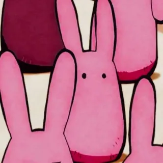 🇯🇪 bunny, pink, cute, animal, kawaii, peep telegram sticker