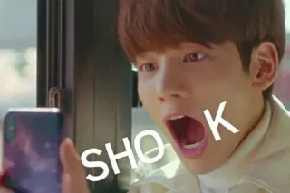 🪄 SHOCK shock, surprise, reaction, expression, open mouth, emotional whatsapp sticker