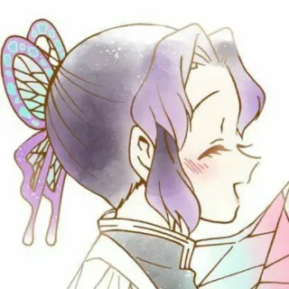 🦋 Shinobu Kocho Demon Slayer shinobu kocho, demon slayer, anime, desenho animado, mangá whatsapp sticker