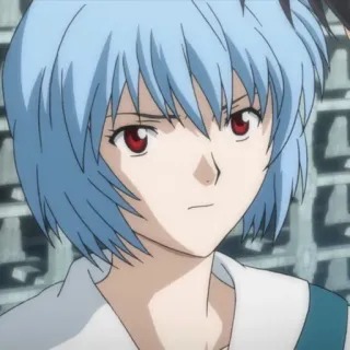 🥄 Rei Ayanami Neon Genesis Evangelion Anime, Rei Ayanami, Evangelion, Postać, Japoński, Dziewczyna, Poważny telegram sticker