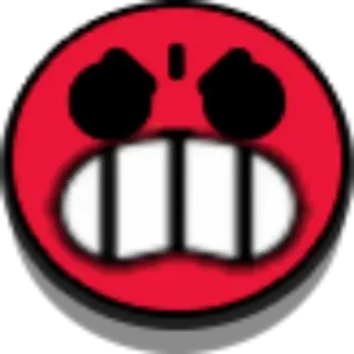😡 화난, 빨간색, 얼굴, 표정, 이모티콘, 브롤스타즈 telegram sticker