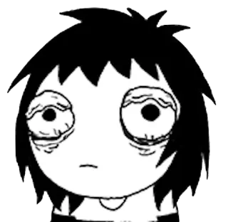 😒 Dessin animé, Illustration, Personnage, BD, Mème, Triste telegram sticker