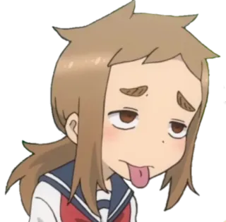 😛 Anime, Menina, Língua, Cansada, Exausta, Entediada telegram sticker
