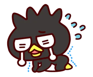 😭 Badtz-Maru Badtz-Maru, pingüino, dibujos animados, personaje, llorando whatsapp sticker