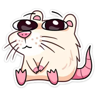 😗 Ratte, Tier, niedlich, Cartoon whatsapp sticker