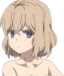 😒 аниме, девушка, милый, иллюстрация telegram sticker