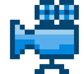 🌟 pixel art, blue, character, digital art telegram sticker