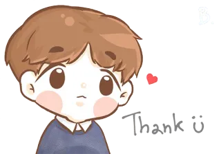 😊 Thank u cảm ơn, dễ thương, hoạt hình, anime telegram sticker