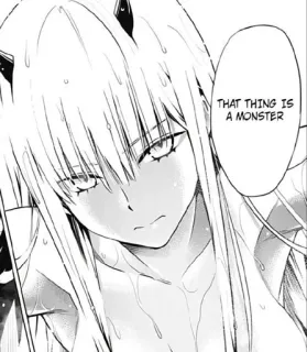 😂 THAT THING IS A MONSTER Anime, Monstre, Femme, Manga whatsapp sticker
