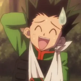 😅 Gon Freecss Hunter x Hunter anime, gon, hunter x hunter, gon freecss, sweat drop telegram sticker