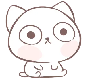 💭 แมว, คาวาอิ, น่ารัก, สัตว์, สติกเกอร์ telegram sticker