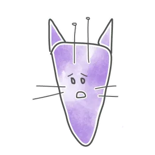 🐱 pegatina, gato, animal, dibujo animado, morado, personaje telegram sticker
