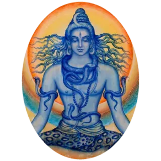 ✨ Shiva Hinduism, Indian deity, Shiva, religious, god, snake telegram sticker