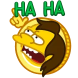 😄 HA HA Emoji, Lachen, Humor, Lustig, Cartoon, Gelb whatsapp sticker