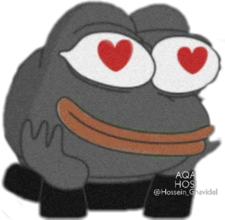 😍 AQA
HOSI
@Hossein_Ghavidel kikker, meme, liefde, hart, pepe, cartoon telegram sticker