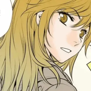 🍘 アニメ, マンガ, 金髪, ポートレート, 女の子, キャラクター telegram sticker