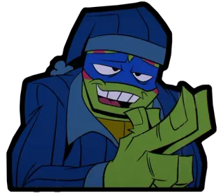😏 Leonardo Rise of the Teenage Mutant Ninja Turtles นินจาเต่า, เลโอนาร์โด, TMNT, Rise of the Teenage Mutant Ninja Turtles, ตัวละคร telegram sticker