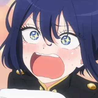 🤩 Anime, Mädchen, Schockiert, Uniform telegram sticker