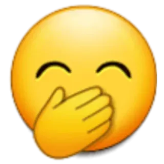 🤭 emoji, face, smile, hand, mouth telegram sticker