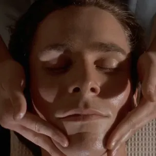 😶 Patrick Bateman American Psycho Massage, Hautpflege, Gesicht, Mann, Schönheit whatsapp sticker
