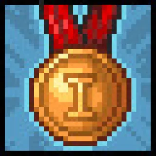 🥇 medalla, oro, ganador, premio, pixel art telegram sticker