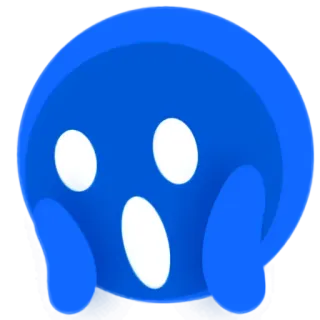 😱 azul, fantasma, desenho animado, assustador, fofo whatsapp sticker