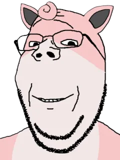 🤓 Meme, Wojak, Clefairy, Merah muda, Kartun, Karakter telegram sticker