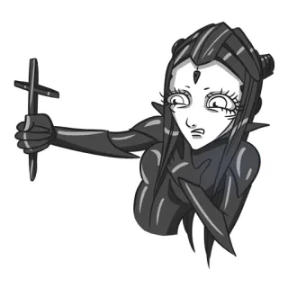 😨 Kreuz, Religion, Figur, geschockt, gruselig whatsapp sticker