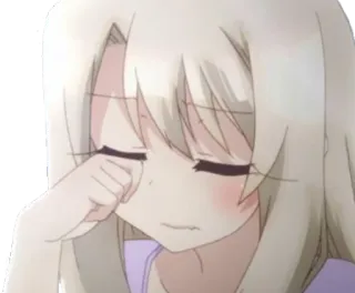 😢 аниме девушка, плачет, грустный, эмоциональный, аниме, милый telegram sticker
