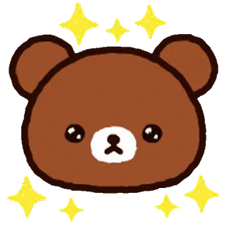 💨 bear, cute, kawaii, sparkles, cartoon whatsapp sticker