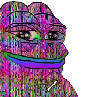 🌈 Pepe the Frog pepe, rana, meme, meme de internet, personaje, dibujo animado, arte digital telegram sticker