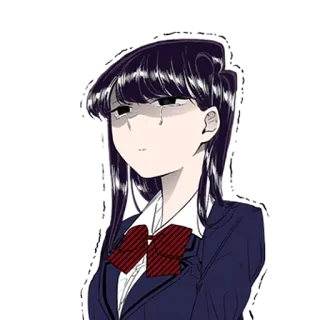 😢 Komi Shouko Komi Can't Communicate Anime, Ragazza, Komi, Komi non può comunicare, Triste, Piangendo whatsapp sticker