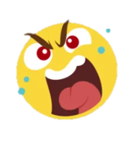 🤬 โกรธ, อิโมจิ, ตะโกน, บ้า, สีเหลือง, หงุดหงิด telegram sticker