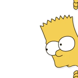 👀 Bart Simpson The Simpsons บาร์ต, ซิมป์สัน, การ์ตูน, สติกเกอร์ telegram sticker