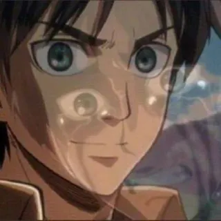 🥲 Eren Yeager Attack on Titan Anime, Manga, Eren Yeager, Ataque a los Titanes, Shingeki no Kyojin, Titán, Personaje telegram sticker