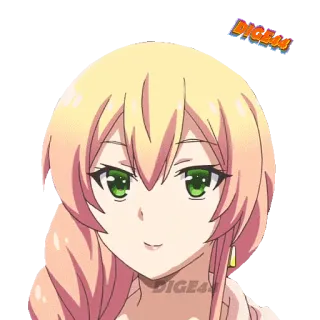 🙂 DIGE04 Anime, Cô gái, Tóc vàng, Nữ, Phụ nữ telegram sticker