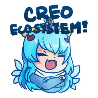 😀 CREO Ecosystem! creo, ecossistema, anime, desenho animado, personagem, fofo telegram sticker
