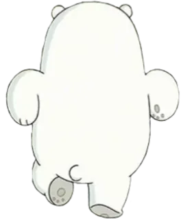 🤷‍♂️ Ice Bear We Bare Bears desenho animado, urso, animal, urso polar, We Bare Bears telegram sticker
