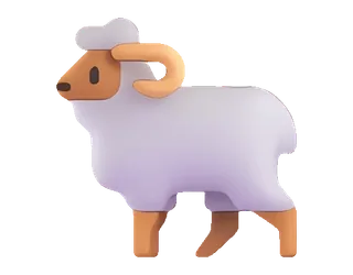 🐏 ram, animal, sheep, mammal, horns, livestock telegram sticker