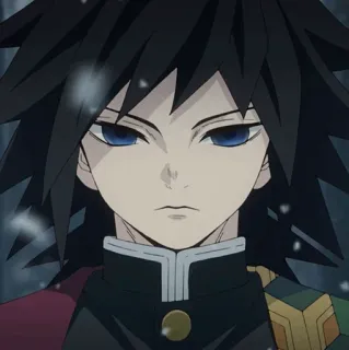 🌊 Giyu Tomioka Demon Slayer アニメ, 鬼滅の刃, 冨岡義勇, 漫画, 真剣, 無表情 whatsapp sticker