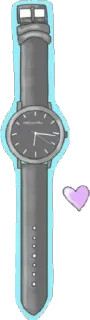 ⌚ relógio, acessório, tempo, coração, estilo whatsapp sticker