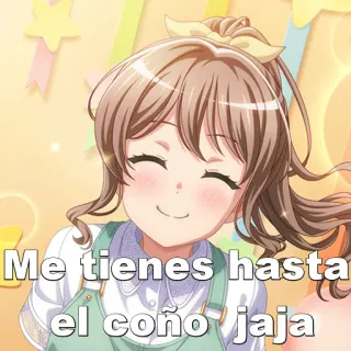 🙂 Me tienes hasta el coño jaja Anime, Mädchen, Lächeln, Anstößig whatsapp sticker