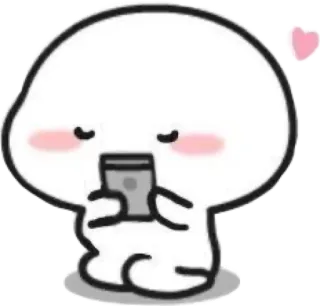 ❤️ Cartoon, Emoji, Leuk, Personage, Hart, Telefoon telegram sticker