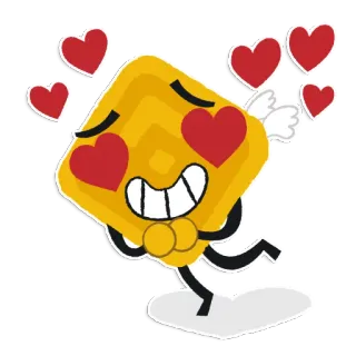 😍 love, hearts, cartoon, character telegram sticker